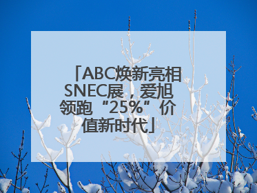 ABC焕新亮相SNEC展，爱旭领跑“25%”价值新时代