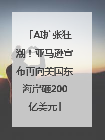AI扩张狂潮！亚马逊宣布再向美国东海岸砸200亿美元