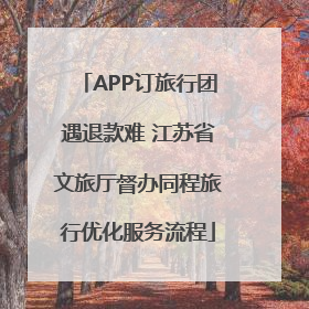 APP订旅行团遇退款难 江苏省文旅厅督办同程旅行优化服务流程