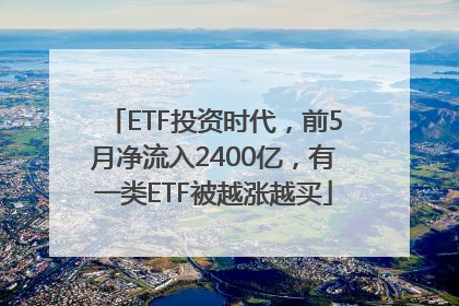 ETF投资时代，前5月净流入2400亿，有一类ETF被越涨越买