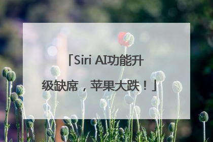 Siri AI功能升级缺席，苹果大跌！