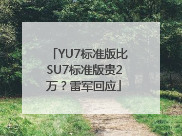 YU7标准版比SU7标准版贵2万？雷军回应